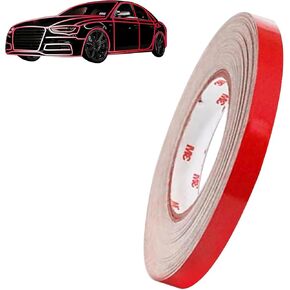1 PC Car Strips Strips for Body Rim ، 0.39 "× 16.4" ملصقات تحذير عاكسة للسيارات ، الديكور الخارجي للسيارة ، لمعظم السيارات ، الدراجات النارية (RED) in Kuwait