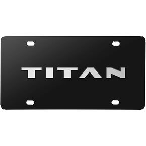 ل Nissan Titan Name 3D Brush Metal Look Logo Logo Black Stainless Steel Plate in Kuwait