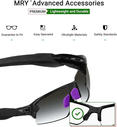 Mryok Replacement Nose Piece Nose Pads for Oakley Flak Draft/Flak 2.0/Flak 2.0 XL/Flak Jacket XLJ Sunglass - Opt in Saudi Arabia