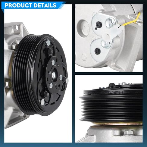 Tadamark Air Depressorer AC ضاغط مع القابض من أجل فولفو S60 2.0L 2.3L 2.4L 2.5L 01-09 ، S80 2.5L 2.8L 2.9L 02-06 ، V70 2.3L 2.4L 01-07 ، XC70 2.5L 03-07 ، XC90 2.5L/2.9L 0 in Kuwait
