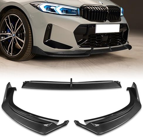 W-Power ، شفة المصد الأمامية ملائمة للتوافق مع 2023-2025 BMW G20 3-Series 330e 330i M340i 320i M-Sport فقط ، فصيلة مفسد الشفة الأمامية ، على طراز GT ، ABS Carbon Carbon in Saudi Arabia