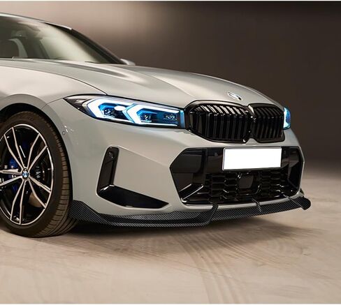 W-Power ، شفة المصد الأمامية ملائمة للتوافق مع 2023-2025 BMW G20 3-Series 330e 330i M340i 320i M-Sport فقط ، فصيلة مفسد الشفة الأمامية ، على طراز GT ، ABS Carbon Carbon in Saudi Arabia