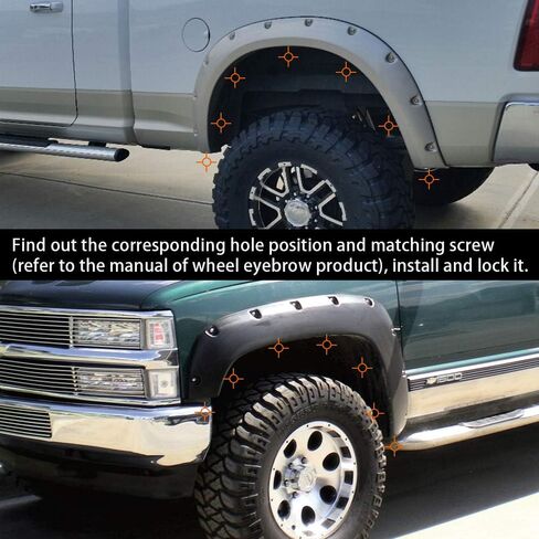 G-PLUS Universal Fender Flares Screw/Bolt Hardware Kit Compatible With Chevy Universal Pocket/Rivet Style,Stainless Steel Front Rear Fender Hardware Kit in Saudi Arabia