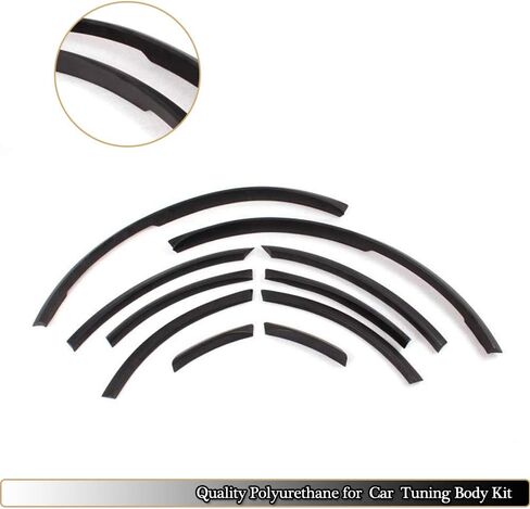 McArcar Kit Fender Flares متوافقة مع Audi Q7 SQ7 RSQ7 V12 TDI Sline 2006-2015 PU الأمامي الخلفي القوس العجلة القوس واقي المصنع 10pcs (أسود غير لامع) in Saudi Arabia