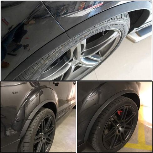 McArcar Kit Fender Flares متوافقة مع Audi Q7 SQ7 RSQ7 V12 TDI Sline 2006-2015 PU الأمامي الخلفي القوس العجلة القوس واقي المصنع 10pcs (أسود غير لامع) in Saudi Arabia