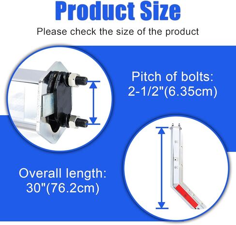حامل شماعات الطين المحملة بزاوية طينية محملة زاوية كروم مع شريط معطف ، شريط خلفي طوله 30 "طول الشاحنات شبه ، 1-1/8"-2.5 " in Kuwait