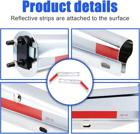 حامل شماعات الطين المحملة بزاوية طينية محملة زاوية كروم مع شريط معطف ، شريط خلفي طوله 30 "طول الشاحنات شبه ، 1-1/8"-2.5 " in Kuwait