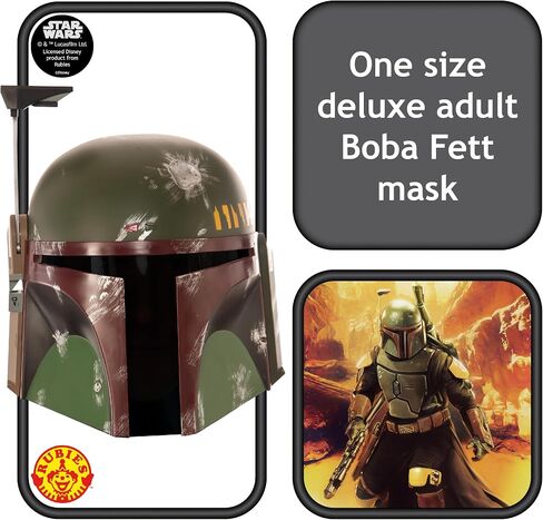 Rubie's للجنسين Star Wars Boba Fett Helment Mask ، Multicolor ، حجم واحد الولايات المتحدة in Saudi Arabia