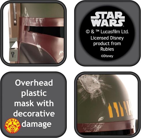 Rubie's للجنسين Star Wars Boba Fett Helment Mask ، Multicolor ، حجم واحد الولايات المتحدة in Saudi Arabia