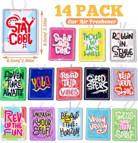 14 Pack Car Freshies Trendy Automotive Air Fresheners Hanging Ocean Car Smell Interior Decor in Saudi Arabia
