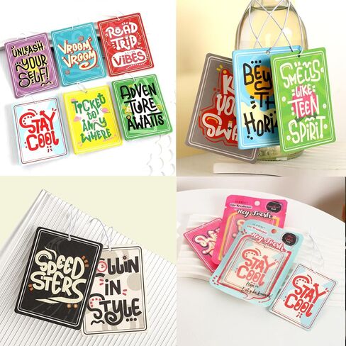 14 Pack Car Freshies Trendy Automotive Air Fresheners Hanging Ocean Car Smell Interior Decor in Saudi Arabia