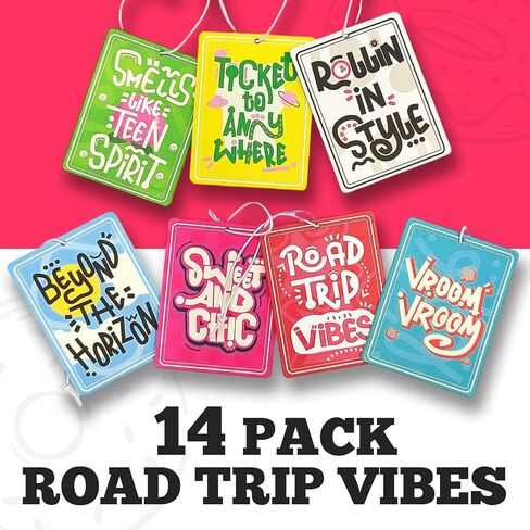 14 Pack Car Freshies Trendy Automotive Air Fresheners Hanging Ocean Car Smell Interior Decor in Saudi Arabia