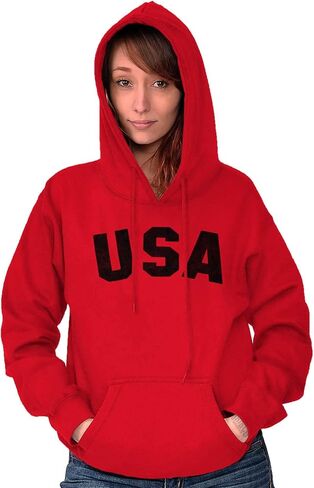 Brisco Brands United States of America USA Patriot Hoodie Sweatshirt Women Men in Saudi Arabia