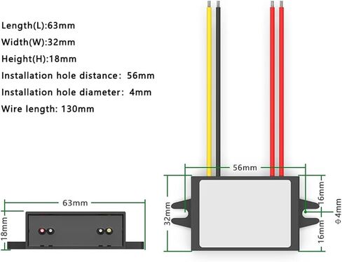 1PC AC48V60V to DC12V 1A 5A منظم الجهد AC محول الطاقة AC12V24V36V إلى DC12V AC إلى Bear-Down (5A ، AC24V36V_DC12V) in Saudi Arabia