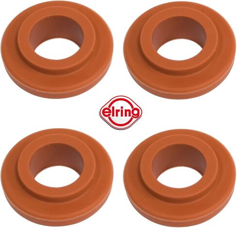 Silicone Oil Cooler Seals, Set of 4, Compatible with VW Type 1 Bug, 71-79, GHIA 71-74, Type 2 71-79, Vanangon 80-83, Elring, 021 117 151AS in Saudi Arabia