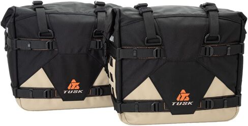 TUSK PANNYIER RACHS مع حقائب PANNIER PILOT TUSK Black/Tan لـ KTM 390 Adventure SW 2023 in Saudi Arabia