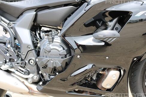 T-Rex Racing No Cut Frame Sliders Compatible with Yamaha 2022-2025 YZF-R7, 2013-2025 FZ-07 / MT-07 / XSR700 (Black) in Kuwait