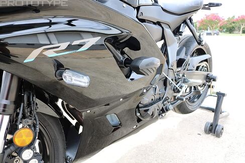 T-Rex Racing No Cut Frame Sliders Compatible with Yamaha 2022-2025 YZF-R7, 2013-2025 FZ-07 / MT-07 / XSR700 (Black) in Kuwait