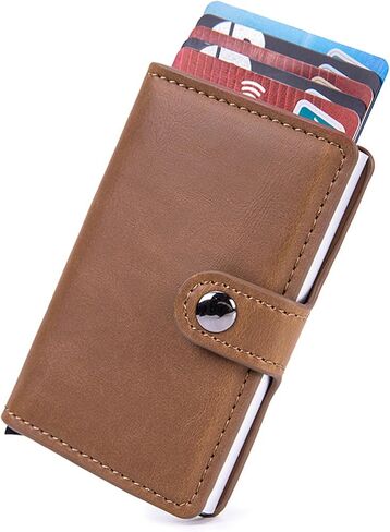 Wallet for Men Wallet with Slim Pop Up Card Holder 9-13 Cards, Bifold Minimalist Smart Wallet RFID Blocking Credit Card Holder Compact Metal Aluminum Card Case in Kuwait