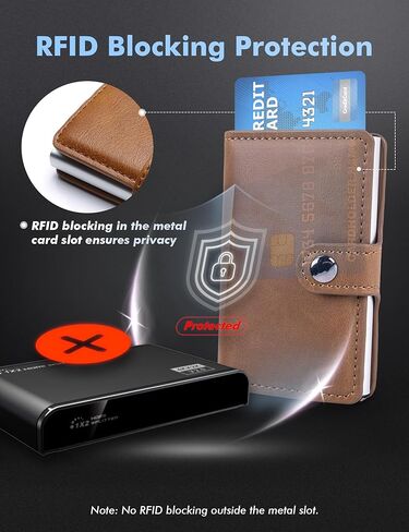 Wallet for Men Wallet with Slim Pop Up Card Holder 9-13 Cards, Bifold Minimalist Smart Wallet RFID Blocking Credit Card Holder Compact Metal Aluminum Card Case in Kuwait