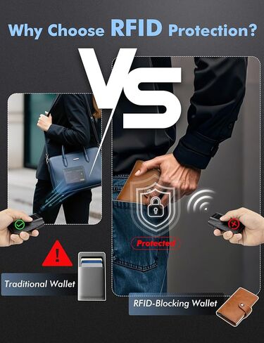 Wallet for Men Wallet with Slim Pop Up Card Holder 9-13 Cards, Bifold Minimalist Smart Wallet RFID Blocking Credit Card Holder Compact Metal Aluminum Card Case in Kuwait