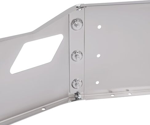مجموعة الوفير الأمامية Kuafu متوافقة مع 2011-2022 Kenworth T680 W/Custom Sensout Cutout & Bracket Steel Chrome Silvery in Saudi Arabia