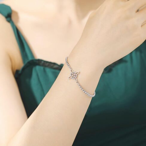 Dreamtimes Witch Knot Charm Bracelet Silver Color Witch Bracelet for Women Celtic Knot Bracelet Witches Knot Protection Amulet Triquetra Bracelet Wiccan Jewelry Satanic Bracelet in Saudi Arabia