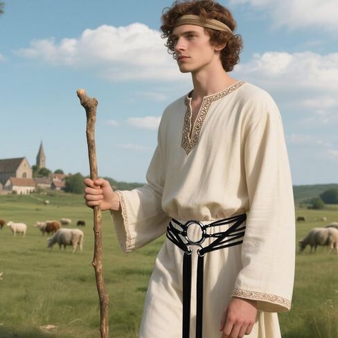 L'VOW Long Rope Ring Knotted Belt for Women Norse Witch Waist Chain Troll Cross Body Waistband Shaman Pagan Viking Accessory in Kuwait