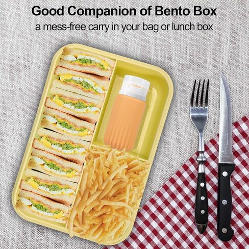 5 Pack Silicone Condiment Squeeze Bottles, Salad Dressing Container to go, 2 OZ Condiment Containers with Lids, Sauce Containers, Leak-Proof Sauce Bottles for Ketchup, Maple Syrup & Oil in Kuwait