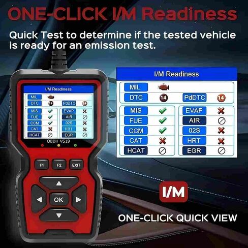 OBD2 Scanner Diagnostic Tool, Check Engine Code Reader OBD2 Scanner with Reset, Mode 6, Mode 8 & I/M Readiness, Auto Check Engine Light Car Diagnostic Scan Tool for All OBDII Car Since 1996 in Saudi Arabia