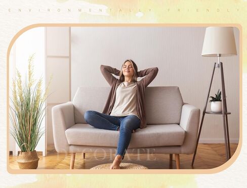 Jexine 4 PCs طول نبات عشبي اصطناعي 4 قدم محفوظ بوعاء مصطنعة نباتات أخضر مصطنعة فوكس بامباس العشب طويل القامة في وعاء للهدية منزل هدايا منزل حديقة الحمام الديكور في الهواء الطلق in Saudi Arabia