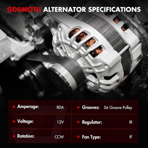 المولد المتوافق 1998-2002 لـ Honda Accord 1998-1999 لـ Acura CL ، 80AMP/12volt المولد High Output يحل محل 13767 9761219-999 in Saudi Arabia