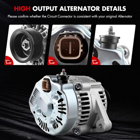 المولد المتوافق 1998-2002 لـ Honda Accord 1998-1999 لـ Acura CL ، 80AMP/12volt المولد High Output يحل محل 13767 9761219-999 in Saudi Arabia