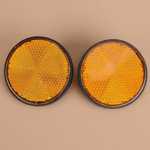 2pcs عاكس شوكة دراجة نارية صفراء متوافقة مع هوندا كاواساكي in Saudi Arabia