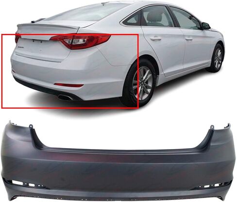 FITPARTS متوافقة مع غطاء المصد الخلفي 2015-2017 HYUNDAI SONATA ECO GLS GL LIMITED Sport 2.0T SE PREMIUM ULTIMATE SEDAN 15-17. جديد ، مستعد وجاهز للطلاء. HY1100205 86611C2000 in Saudi Arabia