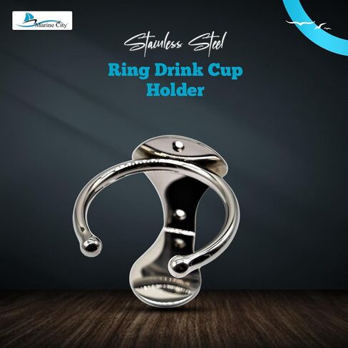 MARINE CITY 304 Grade Stainless Steel Universal Boat Ring Drink Cup Holder – Water Drink Beverage Bottle Stand Holder for Marines – Boats – Yachts – Trucks (Pack of 2) in Saudi Arabia