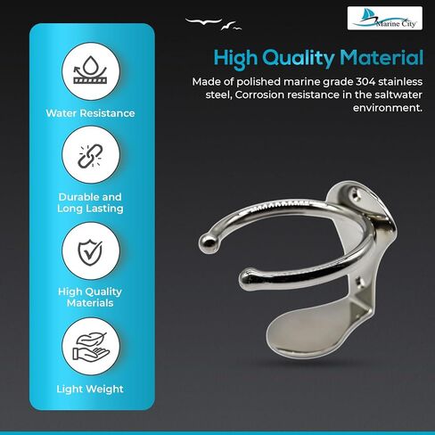 MARINE CITY 304 Grade Stainless Steel Universal Boat Ring Drink Cup Holder – Water Drink Beverage Bottle Stand Holder for Marines – Boats – Yachts – Trucks (Pack of 2) in Saudi Arabia