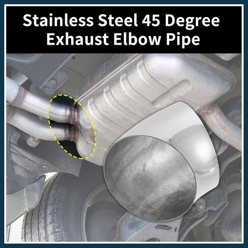 45 Degree Mandrel Bend Elbow Tube OD 5" Inch 304 Stainless Steel Reusable | Exhaust Elbow Pipe Stair Handrail Tube 1 Pcs in Saudi Arabia