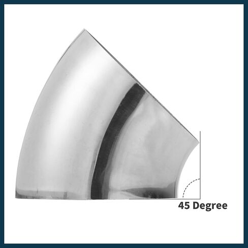 45 Degree Mandrel Bend Elbow Tube OD 5" Inch 304 Stainless Steel Reusable | Exhaust Elbow Pipe Stair Handrail Tube 1 Pcs in Saudi Arabia