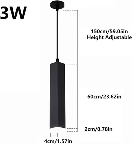 Simple Creative Mini Dimmable Pendant Light LED Suspended Ceiling Spotlight Black Strip Farmhouse Industrial Pendant Light Small Pendant Light for Kitchen Island Dining Table Bedroom Bathroom in Saudi Arabia