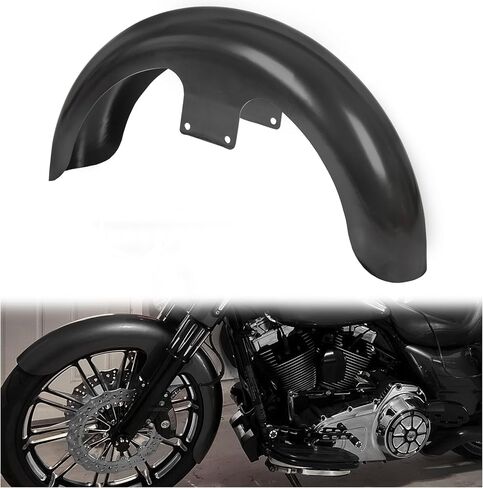 دراجة نارية KUAFU مقاس 21 بوصة حاجز أمامي ملفوف متوافق مع 1994-2013 Harley Bagger Touring Road King Electra Street Road Glide مناسب لعجلة 120 / R21 واقي الطين من مسحوق الفولاذ المطلي باللون الأسود in Saudi Arabia