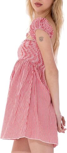 SOLILOQUY Women Spaghetti Strap Nightgown Victorian Princess Style Low Cut Backless Mini Dress Retro Vintage Short Dress in Kuwait