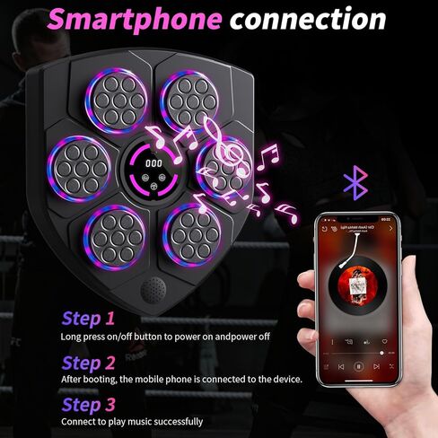 ترقية آلة الملاكمة الموسيقية الذكية للبالغين، آلة الملاكمة مع قفازات الملاكمة، مدرب الملاكمة المثبت على الحائط، معدات اللياقة البدنية المستهدفة للملاكمة الإلكترونية. in Kuwait