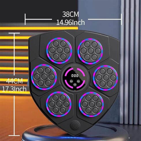 ترقية آلة الملاكمة الموسيقية الذكية للبالغين، آلة الملاكمة مع قفازات الملاكمة، مدرب الملاكمة المثبت على الحائط، معدات اللياقة البدنية المستهدفة للملاكمة الإلكترونية. in Kuwait