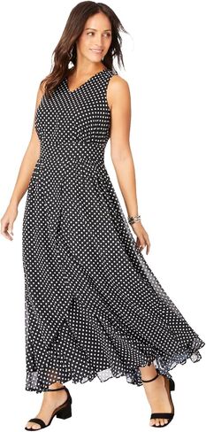 Jessica London Women's Plus Size Georgette Flyaway Maxi Dress in Saudi Arabia