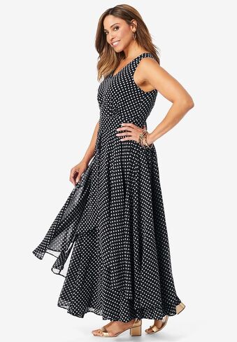 Jessica London Women's Plus Size Georgette Flyaway Maxi Dress in Saudi Arabia