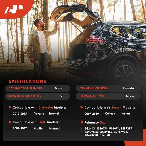 مفتاح إطلاق الباب الخلفي A-premium متوافق مع شيفروليه ترافيرس 2013-2017 & Saturn Outlook 2007-2010 & GMC Acadia 2009-2017 ، Internal in Saudi Arabia