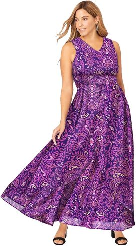 Jessica London Women's Plus Size Georgette Flyaway Maxi Dress in Saudi Arabia