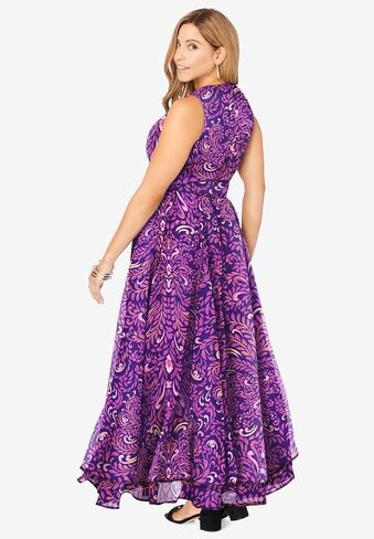 Jessica London Women's Plus Size Georgette Flyaway Maxi Dress in Saudi Arabia