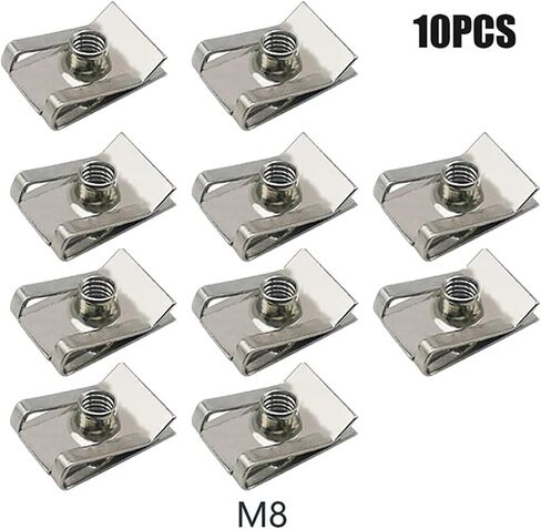 10pcs u ty> pe clips من الفولاذ المقاوم للصدأ مع m6 m5 m4 m8 8/6/5/4 مم من الصواميل القصب لدراجة الدراجات النارية للسيارة (M5) in Saudi Arabia